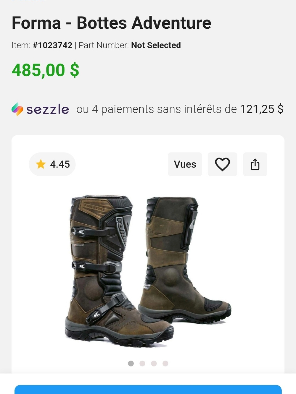 Forma Adventure Motorcycle Riding Boots - EUR 46